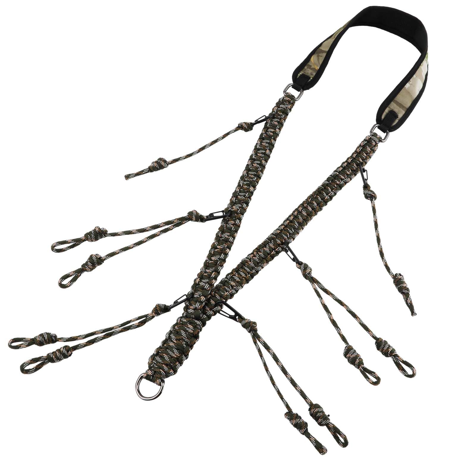 NQEUEPN Duck Call Whistle Lanyard, Duck Hunting Accessories with 10 Removable Loops Duck Strap Hand Braided Paracord Game Goose Call Predator Gear for Outdoor Predator