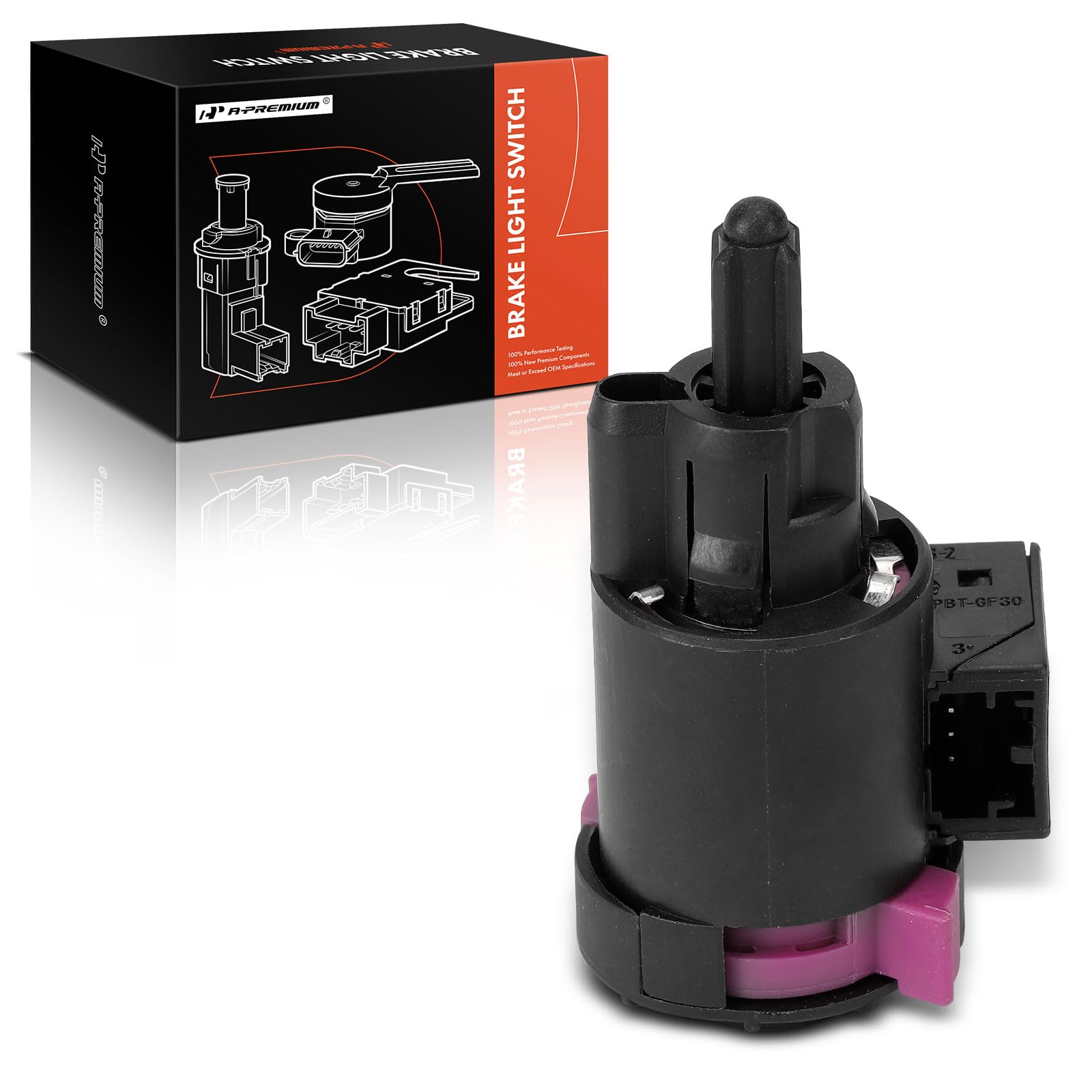 Photo 1 of A-Premium Brake Light Switch Lamp Compatible with Audi A4 2010-2016, A4 allroad 2013-2020, A4 Quattro 2009-2016, Q5 2009-2017, Q7 2009-2015, A5 2010-2014, A5 Quattro 2008-2017, A6 & Porsche, 4 Pins