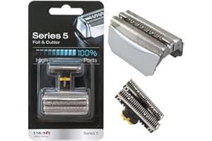 XSPEEDONLINE 51S Electric Shaver Replacement Foil Head with Cutter Compatible for B-raun Series 5 5643, 5644, 5645, 5646, 5647, 5649, 5751, 5757, 5758