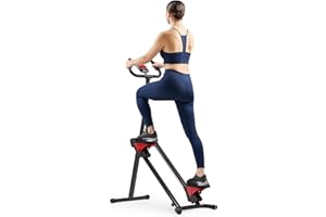 Sunny Health & Fitness Stair Stepper w/Handlebar, Extended Step Range Climber Machine for Legs, Core and Glute Workouts, Connection with Free SunnyFit App