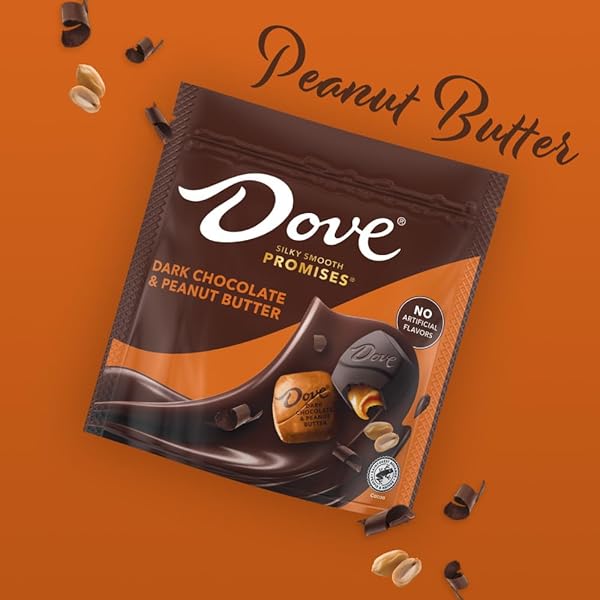 DOVE PROMISES DARK CHOCOLATE & PEANUT BUTTER VALENTINE’S DAY CANDY, 6.74 OZ BAG