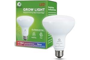 ENERGETIC SMARTER LIGHTING Energetic BR30 LED Grow Light Bulbs, Balanced Light Spectrum 8.5W 2300K Plant Light Bulb, 400lm, E26 Base, Perfect for Flowering and Fruiting of Plants, Flowers, Garden, Greenhouse and Hydropon, 1pack