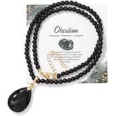 ZKJTEARY Healing Natural Stone Beads pendant necklace for Women Real Crystal Turquoise Moonstone lapis lazuli amethyst Obsidian chocker necklace Gemstone necklaces Jewelry for Women