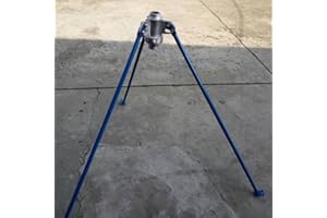 Professional Agricultural Irrigation Sprinkler Stand, Blue Metal Tripod Bracket, Adjustable Height Support System for Farm Wa
