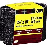 3M 9252NA-2 2-1/2 Inch X 16 Inch Coarse Power Sanding Belts 2 Pack