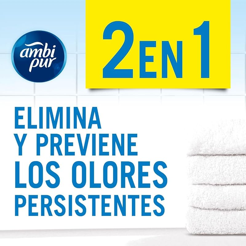Ambi Pur Baño Ambientador Continuo Aroma a Limpio 8 Unidades