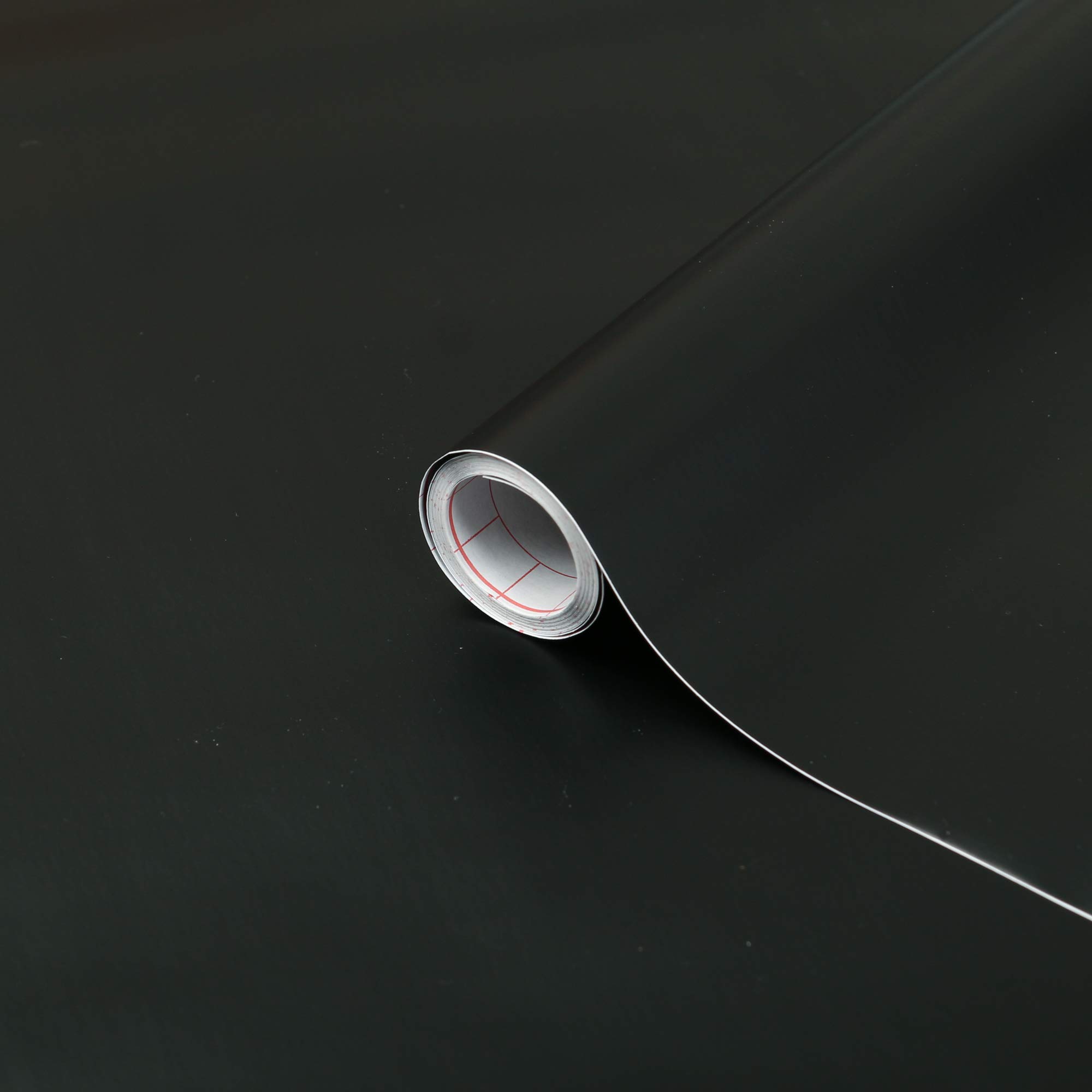 d-c-fix vinyl wrap Black matt plain 90 cm x 2,1 m - sticky back plastic roll for furniture, kitchen & cupboards - contact paper sticker self adhesive film — image 1