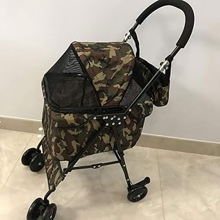 Escort 4 Wheel Pet Kinderwagen Small Medium Hunde Katzen Kitty-Becherhalter Leichte Travel System Faltbarer Buggy