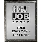 Corporate Plaques - 5 x 7 Great Job Etched Recognition Trophy Plaque Award Prime