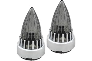 BOSYCY Motorcycle Bullet Rear Turn Signal Lens Covers 2 Pack, 2” Smoked Tail Light Lense Replacement for Harley Softail Sportster Street Glide Electra Fatboy Deluxe Bikes Accessories