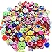 600 Pieces 2 and 4 Holes Assorted Color Resin Buttons for Arts, Crafts, Sewing and Decoration, 10.5 Oz