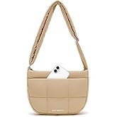 WESTBRONCO Puffer Crossbody Bags for Women Nylon Shoulder Bag Womens Quilted Crossbody Purse for Travel with Adjustable Strap