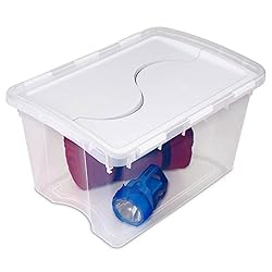 Sterilite 48 Qt Hinged Lid Storage Box, Stackable