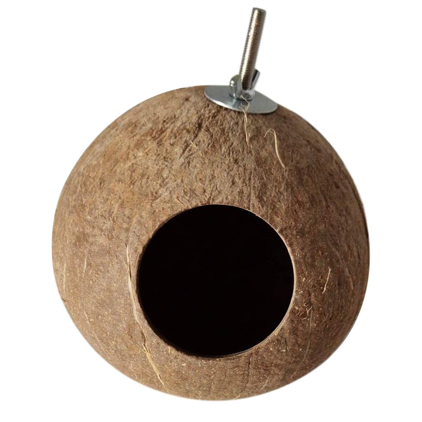 OMEM Bird Coconut House,Coconut Shells can Fixed in Bamboo, Birdcages, Hamster Cages (M)