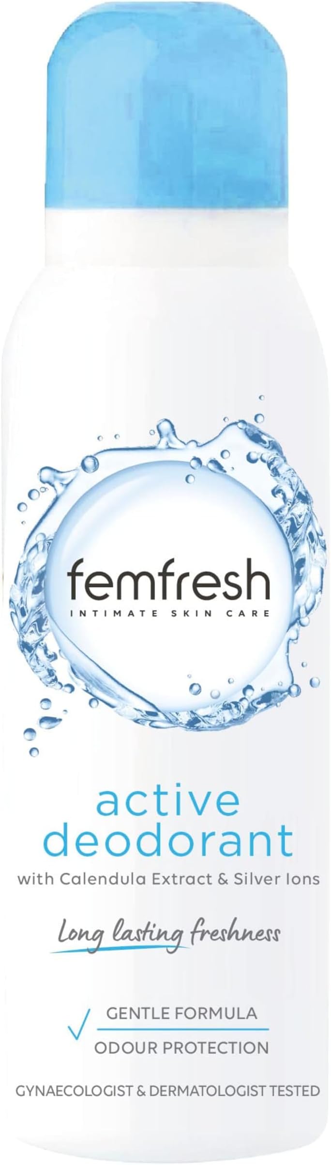 Femfresh Active Intimate Deodorant Spray 125ml Gentle Vaginal Odour Protection