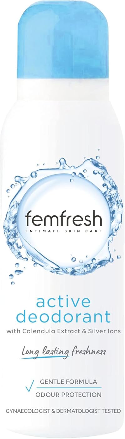 Femfresh Active Intimate Deodorant Spray 125ml Gentle Vaginal Odour Protection