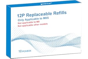 CLETINA 10PCS M8S 12P Original Needle Replaceable Refills - M8S Replacement Needle Cartridge Refills for Tattoo Use (12P)