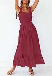 ZESICA Women's 2024 Summer Boho Spaghetti Strap