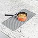 InterDesign Lineo Kitchen Countertop Silicone Sink Drying Mat - Small, Gray