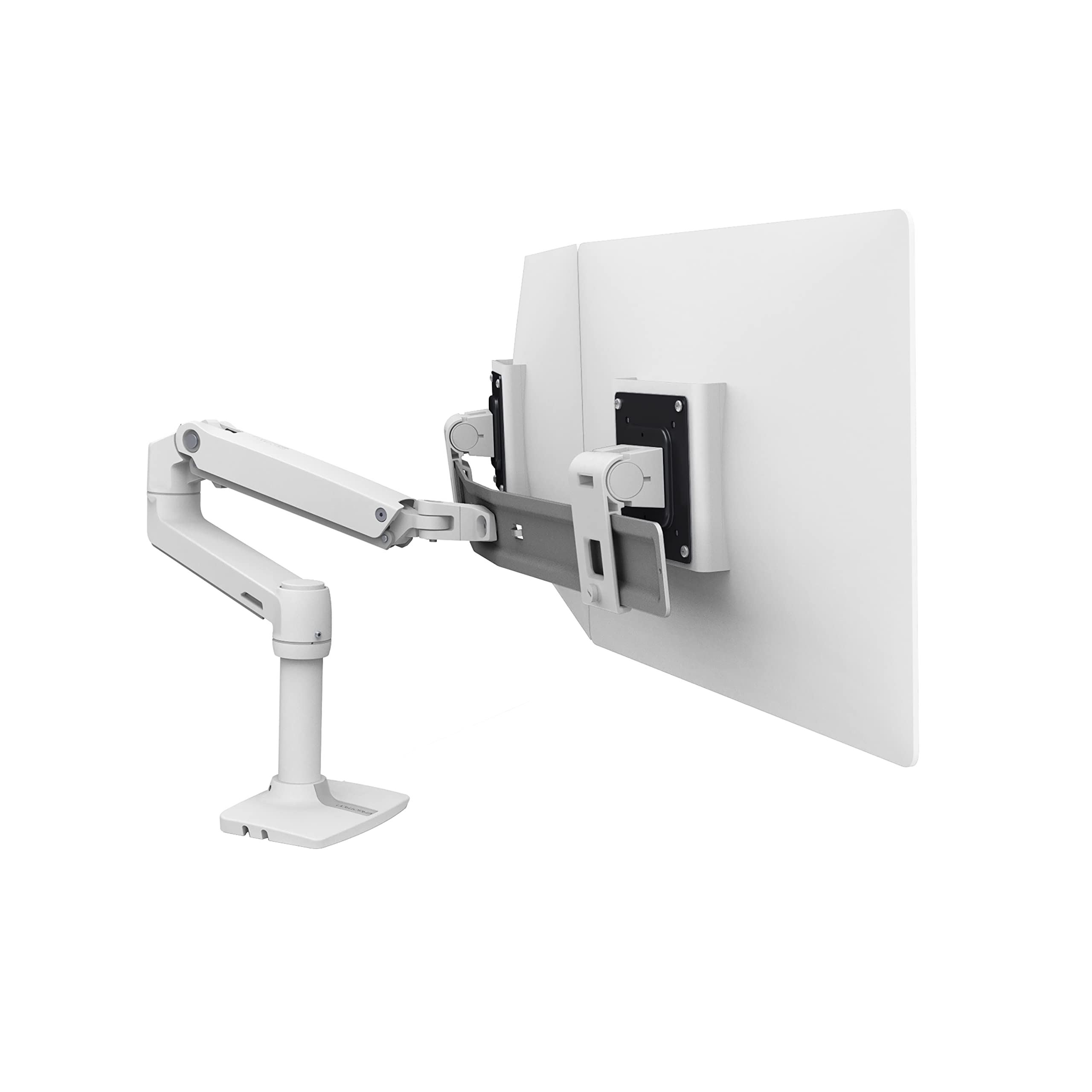 Ergotron – LX Dual Direct Monitor Arm, VESA Desk Mount – for 2 Monitors Up to 25 Inches, 0.9-5kg Each – White (45-489-216)
