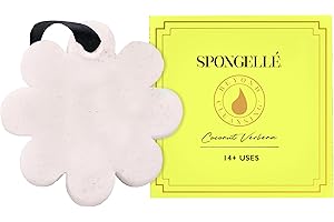 SPONGELLÉ Spongelle Coconut Verbena Wild Flower Buffer Body Scrubber with Box | Bath & Shower Loofah for Women | Exfoliator with Body Wash Infused | 14+ uses