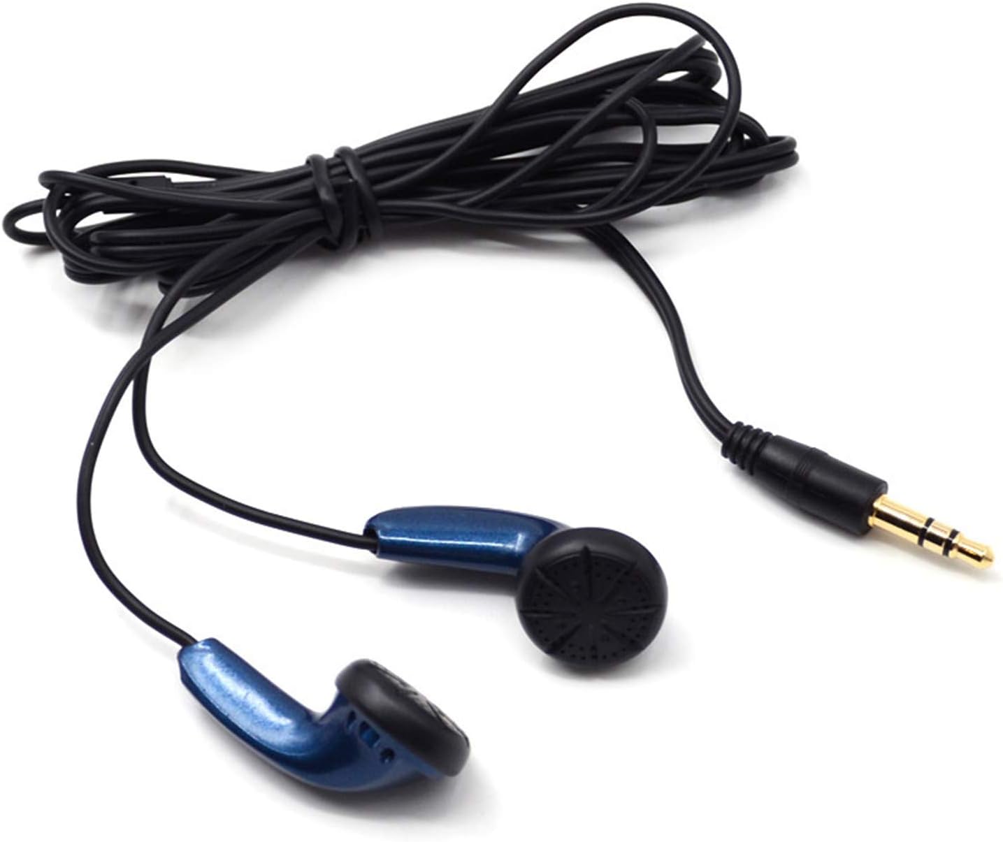 DIY Vido Earbud in Ear Earphone Earbud Dynamic Flat Head Plug Earbud Bass HiFi Earphone Bass Earbud for Vido Pad Blue No Mic