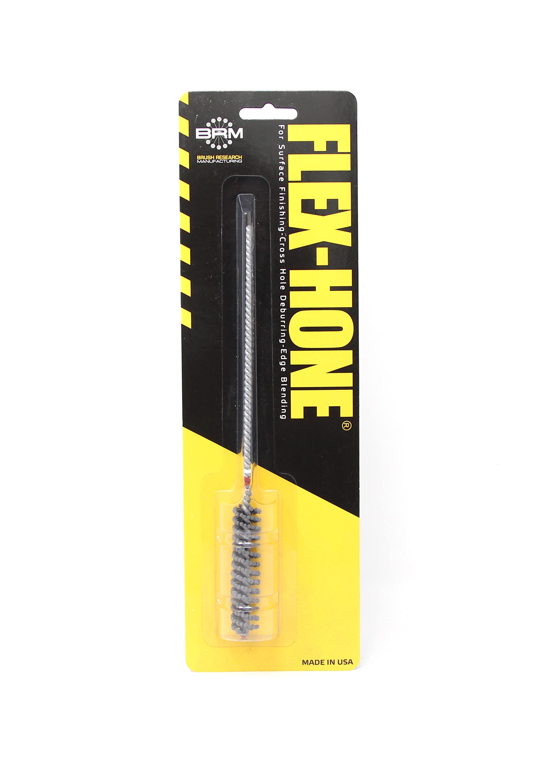 Brush Research BC12180Z25 Flex-Hone®, 1/2″ (12.7mm) Diameter, 180 Grit, Zirconia Alumina #1525, for Low Carbon to Medium Carbon Steels, Stainless Steel and Cast Iron