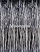 Moohome 2 Pack 3ft x 8ft Black Foil Fringe Curtains Backdrop Door Window Curtain Party Decoration