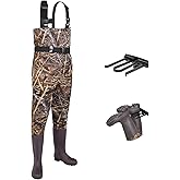 FISHINGSIR Fishing Waders for Men, 2-Ply Nylon/PVC Waterproof Women Chest Wader with Boots, Bootfoot Hunting Waders