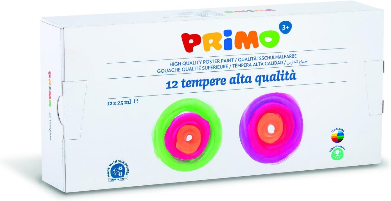 Scooboo Primo's Ready-Mix Poster Paint , 25 ml Each (12 Colours)