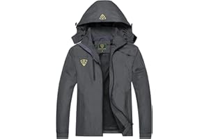 GIISAM Women's Waterproof Rain Jacket,Lightweight Windproof Full Zip Women's Packable Fall Raincoat Windbreaker with Hood