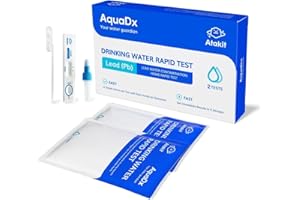 ATAKIT AquaDx 2 Lead in Drinking Water Test Kit,Water Test Kit Testing for Lead in City Water Or Well Water – Water Lead Test Kit Detection to 5 ppb – 5 Minute Test