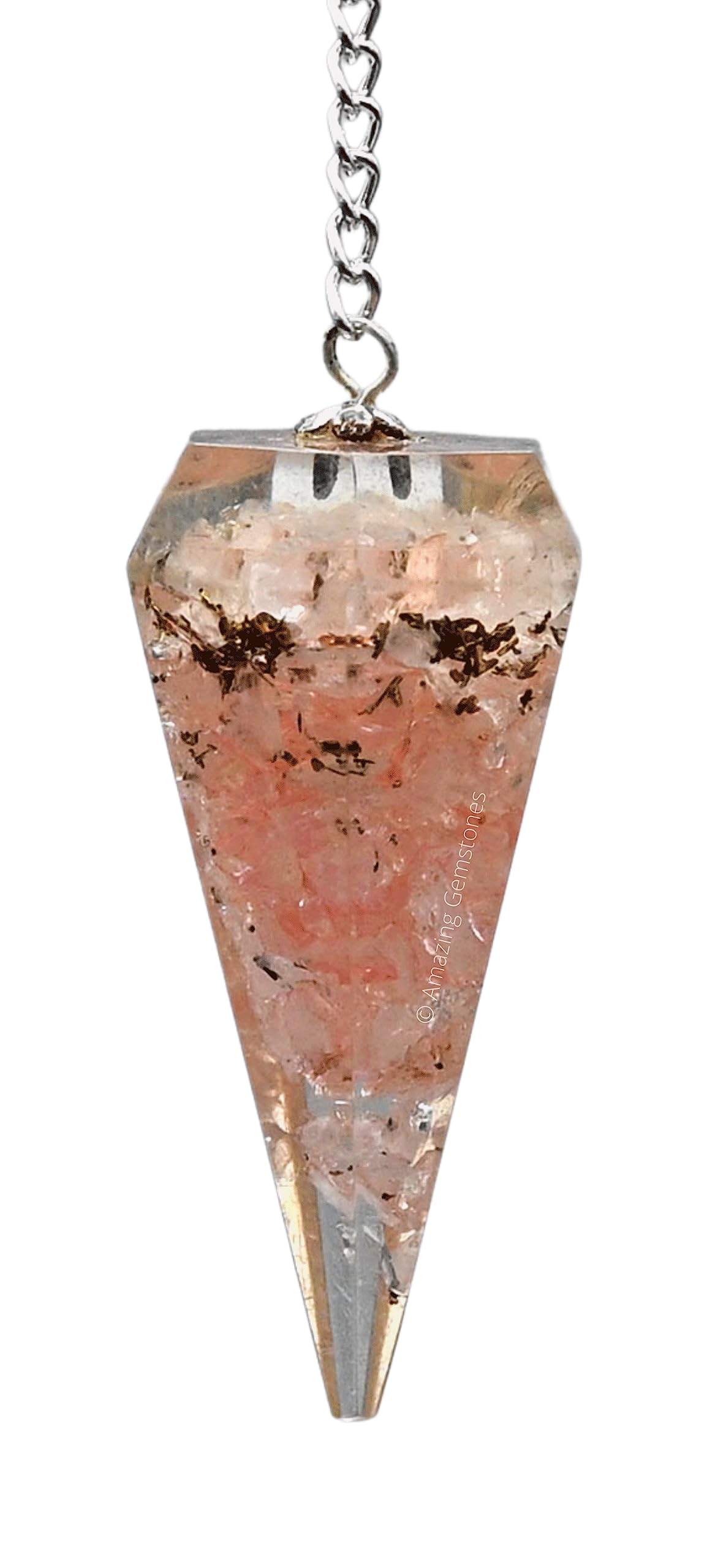 Rose Quartz Orgone Crystal Pendulums for Divination