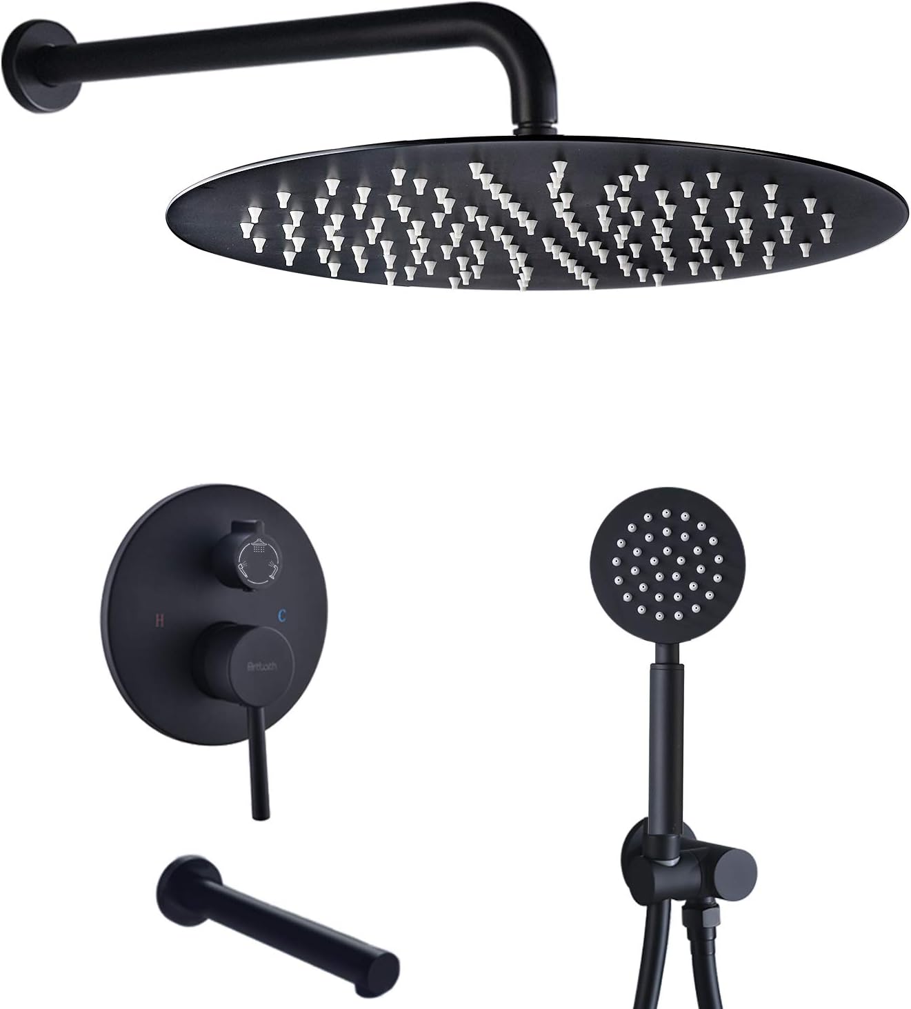 Shower system with tub spout