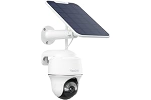 REOLINK Soalr Security Camera Wireless Outdoor, Pan Tilt with 360° Panoramic View, 2K+ Color Night Vision, 2.4/5GHz WiFi Came