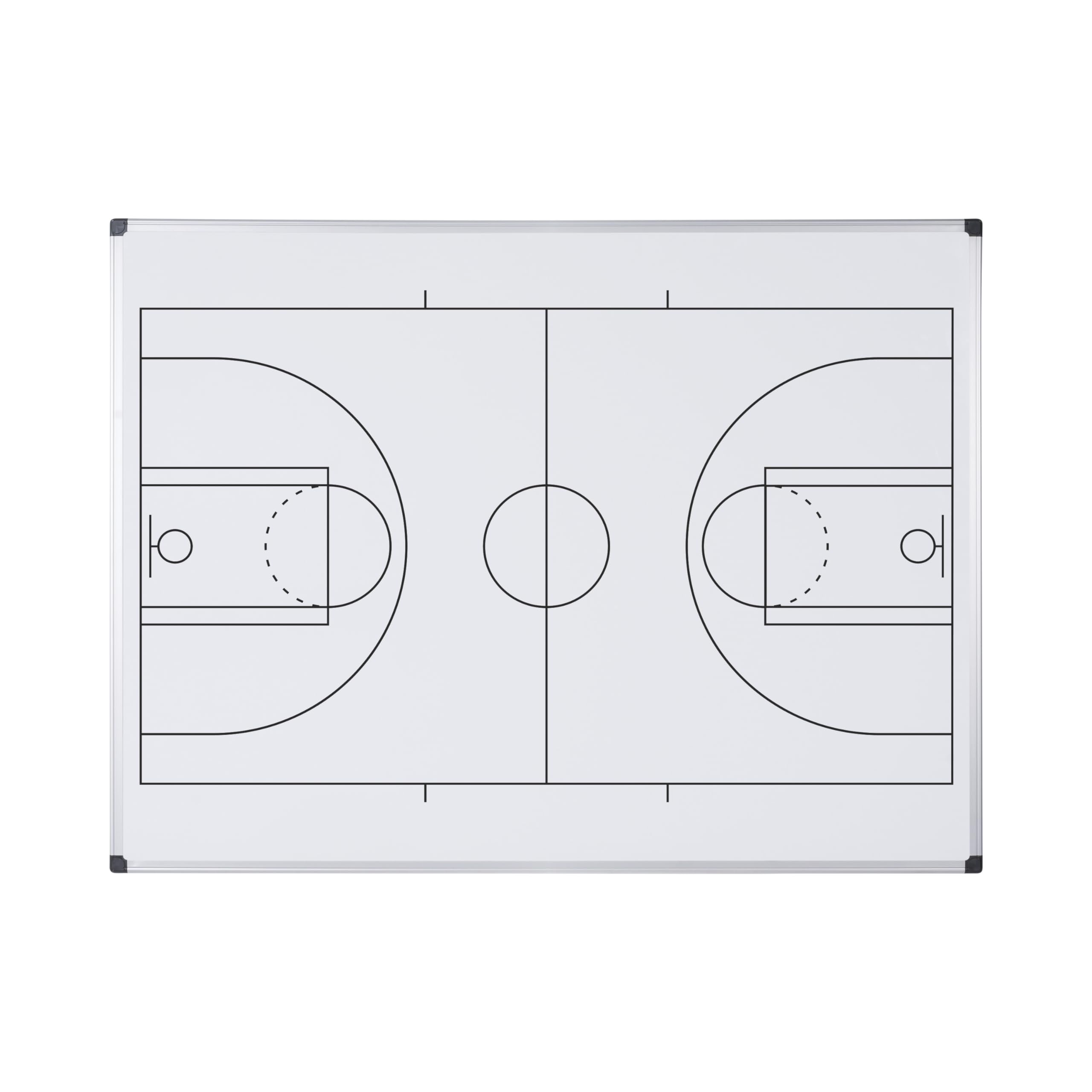 Bi-Office Maya Magnetic Basketball Printed Whiteboard - A4 - Lacquered Steel Printed Surface, Aluminium Frame