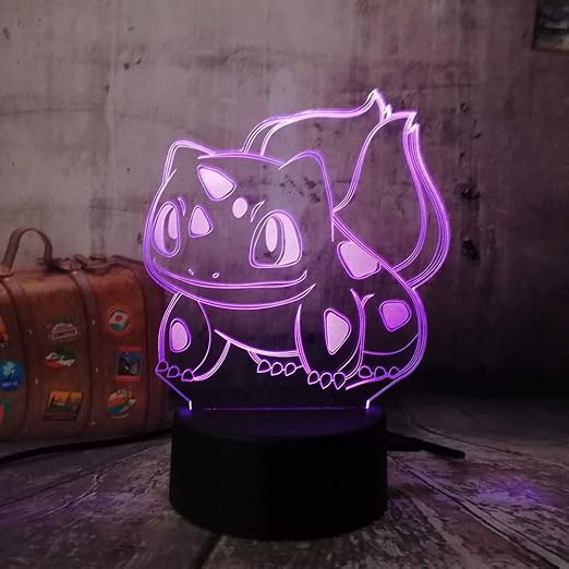 Amazon かわいいアニメキャラクターフィギュア ポケモンフシギダネ ナイトライト テーブルランプ リモートusbタッチ カラフルグラデーション 子供 クリスマスギフト 9dsfh498 234shfdg ブラケットライト