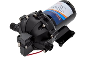 Ceelpeopar 5.5GPM 12 Volt Sprayer Pump, Soft Wash Pump, 60PSI, 10 Amps, Chemical and Corrosion Resistant, Compatible with Roundup, Pressure Switch and Self-Priming for Agricultural Spraying, Soft Wash