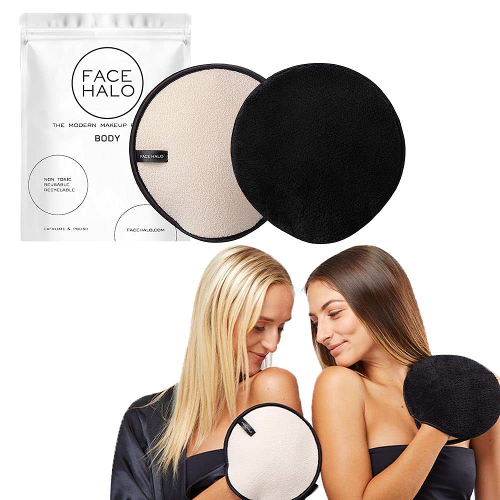 Face Halo Body Exfoliator and Polish Dual-Sided Mitt, Eco-Friendly, Reusable, Vegan Friendly (Pack of 1)