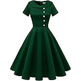 Wedtrend Women's 1950s Vintage Audrey Hepburn Style Cocktail Swing Dresses