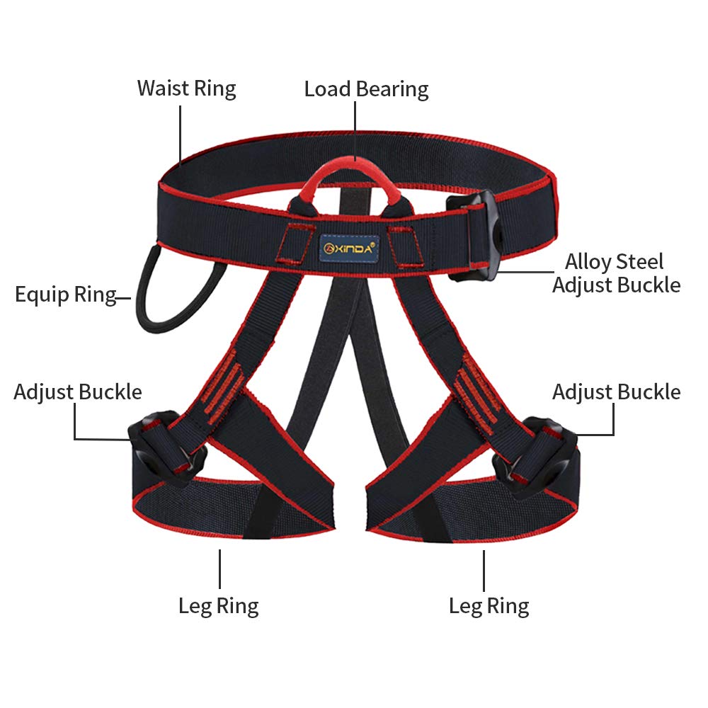Harnais D'escalade Demi-corps Anti-chute - Ceinture De Sécurité Pour Alpinisme, Travail En Hauteur Et Sauvetage