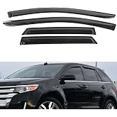 Window Visors for 2007-2014 Ford Edge, 2007-2015 Lincoln MKX 94141 | 4pcs Outside-Mount Side Wind Vent Deflector, Sun Rain Guard.