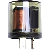 2-Pin Electronic LED Flasher Relay，RDBS 12V LED Heavy Duty 2 Pin Compatible Automobile Motorcycle Bike Fix Turn Signal Bulbs Fast Hyper Flash，2 Prong Flasher Relay