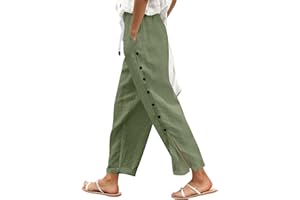 Tear Away Pants for Women Side Snap Button Sweatpants Casual Loose Fit Post Surgery Adaptive Outfits with Pockets