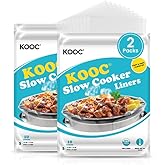 KOOC Slow Cooker Liners 10"x13" 20 count Small Size Disposable Plastic Bags Pot Liners Brunch Cooking Bags Fit 1.5 qt to 2 qt Pot BPA Free