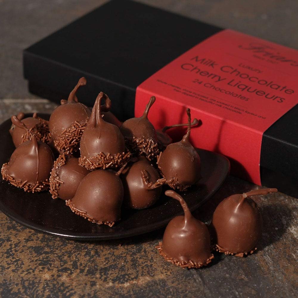 Friars Luxury Milk Chocolate Cherry Liqueurs 24 Chocolates Amazon.co