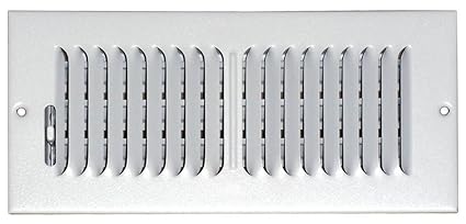 Speedi Grille Sg 48 Cw2 4 Inch By 8 Inch White Ceiling Sidewall Vent Register With 2 Way Deflection