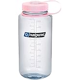Nalgene Wide Mouth Bottle - 32 oz., Clear w/ Pink Cap