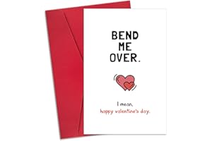 OGEBY Funny Valentines Day Card for Him Her, Naughty Valentines Cards Gifts for Husband Boyfriend Men, Bend Me Over Happy Valentine’s Day Cards Gifts