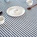 ColorBird Stripe Tassel Tablecloth Cotton Linen Dust-proof Table Cover for Kitchen Dinning Tabletop Decoration (Rectangle/Oblong, 55 x 86Inch, Blue)